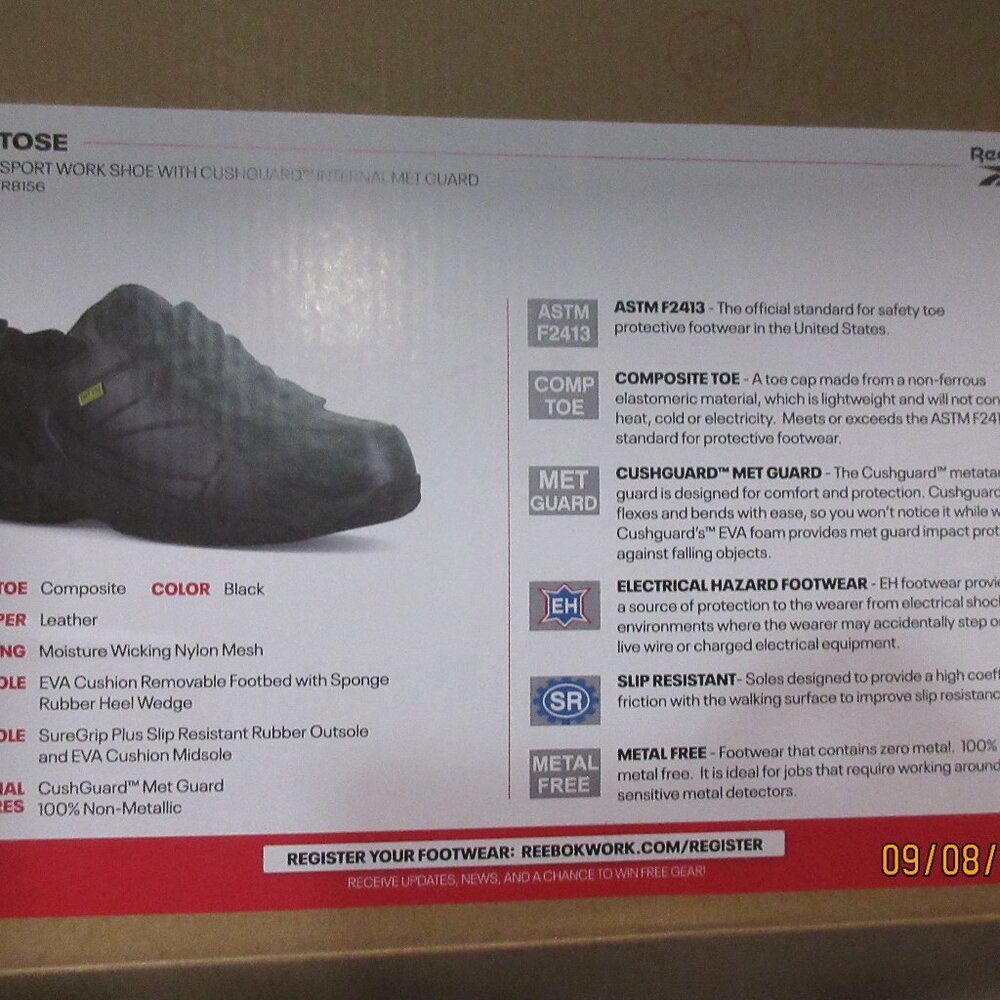 Men's Size  10.5W Reebok Work Shoes - Picture 2 of 8